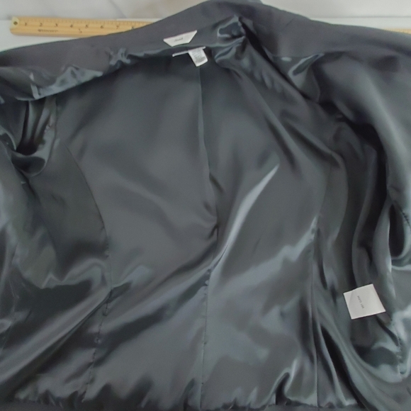 Talbots Cotton Blend Black Blazer Size 16 Lined Jacket with Pockets Office - Picture 4 of 13